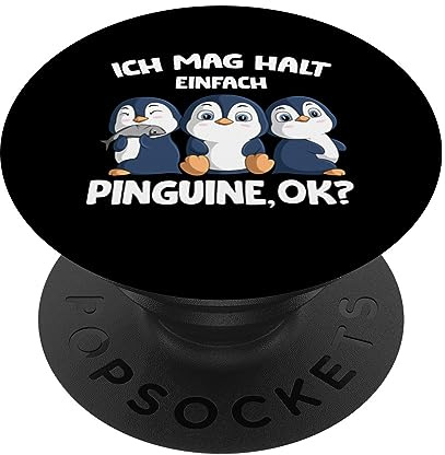 Ich mag halt Pinguine Mädchen Kinder Damen Penguin PopSockets Klebender PopGrip