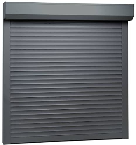 Hommdiy Rollladen Aluminium,Rollladen Gute Wärme- und Schalldämmung Rollladenpanzer Behang Rolladen Rolladenbehang Vorbaurollladen (Anthrazit-100 x 100 cm (B x H))