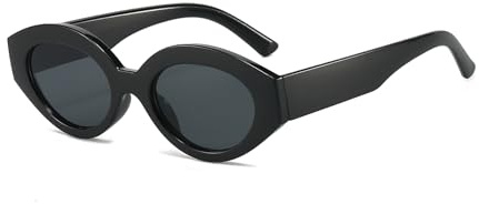LJCZKA Retro Oval Sunglasses for Women and Men, Oval Sunglasses 90s Vintage Shades Classic UV400 Protection