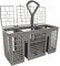 DASNTERED Panier à couverts pour lave-vaisselle - Convient pour Bosch - Panier universel pour lave-vaisselle - Poignée amovible - Couvercle en grille rabattable - Accessoires de cuisine - Panier de