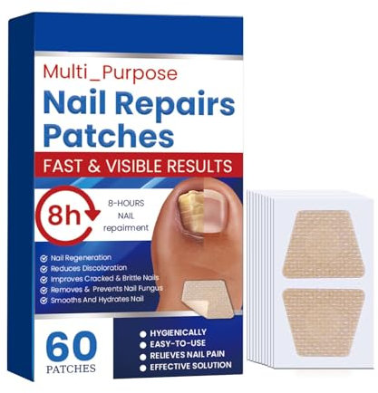 60 toppe per la riparazione delle unghie, trattamento fungino per unghie dei piedi extra forti, trattamento antifungino, trattamento per unghie incarnite, trattamento di riparazione delle unghie