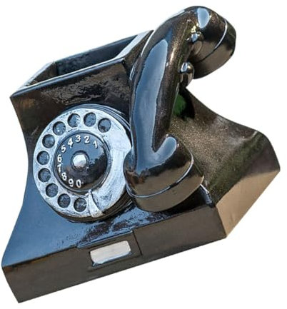 TINEASUR 1stück Retro Telefon Blumentopf Aus Resin Multifunktionale Tischdekoration Für Bonsai-Kunst Home Decor Chic Und Einzigartig Schwarz Für Wohnzimmer Und Schlafzimmer