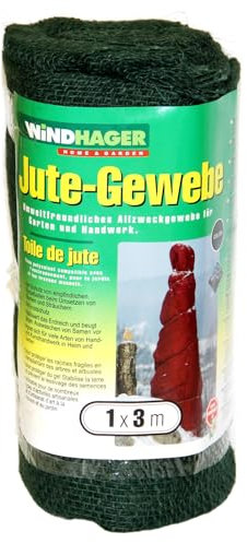 sopomarkt24 Jute-Gewebe Winterschutz 1 × 3 m Grün – Naturfaser Pflanzenschutz & Dekostoff für Frostschutz, Garten, DIY & Basteln