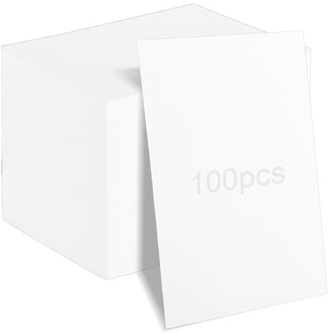 100 Stück Papieren Karten 14,8 x 10,5 CM Blanko Spielkarten Visitenkarten Blanko 300g/m² Kraftpapier Karten Blätter Karteikarten für DIY Hochzeitseinladungen Danksagungskarten