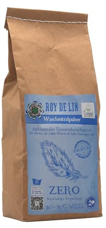 ROY DE LIN WASCHMITTELPULVER ZERO hergestellt in Österreich - neutrales Waschmittelpulver-Konzentrat ohne Farb- und Duftstoffe - für empfindliche Haut