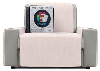 FAVERTI Cubre Sillón 1 Plaza o sillón Relax | Protector súper Fresco y Resistente para Mascotas, Hecho en españa con Material Reciclado | Modelo Daimus | Protector sillón Natural | Jacquard tacto algodón - Apto para mascotas - Lavable a máquina - Tejido fresco y transpirable - Fabricado en España