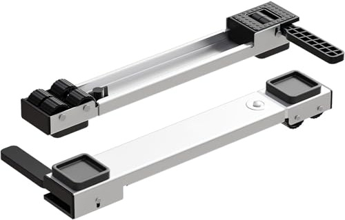 iRobacc 2 pièces Base de Machine à Laver réglable,50cm-81cm support frigo,Socle pour machines à laver, sèche-linge et réfrigérateurs.Protège les sols,Nettoyage facile.