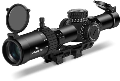 Paike 1.2-6x24 LPVO FFP Zielfernrohr, rot beleuchtetes BDC-Absehen, erste Bildebene, mit freitragender Montage