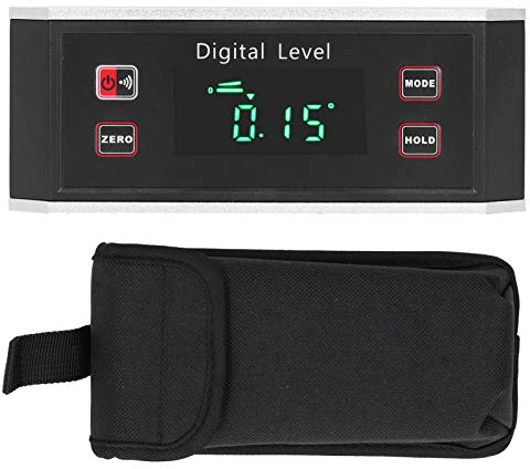 Digitaler Winkelmesser Edelstahl - Hohe Genauigkeit, Korrosionsbeständig & Robust, Für Werkstückprüfung & Bau, 4x90° Auto Flip Bildschirm, Tragbar & Stoßfest