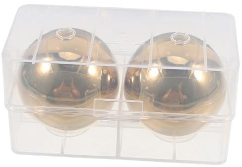 BUGUUYO 2pcs Stainless Steel Whiskey Ice Balls with Storage Box Reusable Chilling Stones for Whiskey Rapid Cooling Metal Ice Cubes for Parties Home Bars Gift