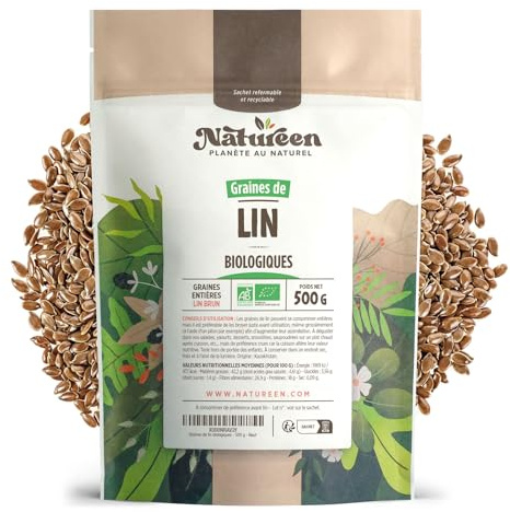 Graines de Lin Brun Bio - 500g (Linum usitatissimum)