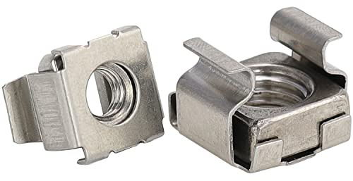 OPIOL QUALITY® Käfigmuttern M8 für Blechstärke 1,8-3,2 mm Edelstahl A2 V2A (50 Stück) Vierkant Käfigmutter Muttern Kastenmutter Einsteckmutter Unterlegscheiben