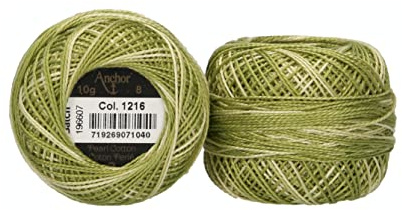 Anchor 4591008-01216 brodergarn, 100% bomull, 1216, tjocklek 8, 82 m, 16 gram