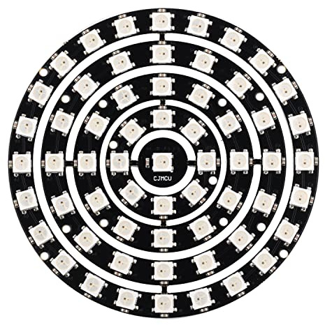 Stemedu 61 Bits WS 2812 5050 RGB LED Ring Lamp Light Addressable with Integrated Drivers for Streaming, Makeup, Video Recording, Conferencing