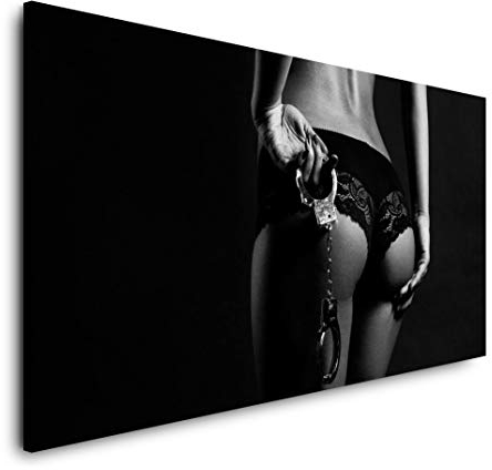 Frau in Unterwäsche 120x 60cm Panorama Leinwand Bild XXL Format Wandbilder Wohnzimmer Wohnung Deko Kunstdrucke