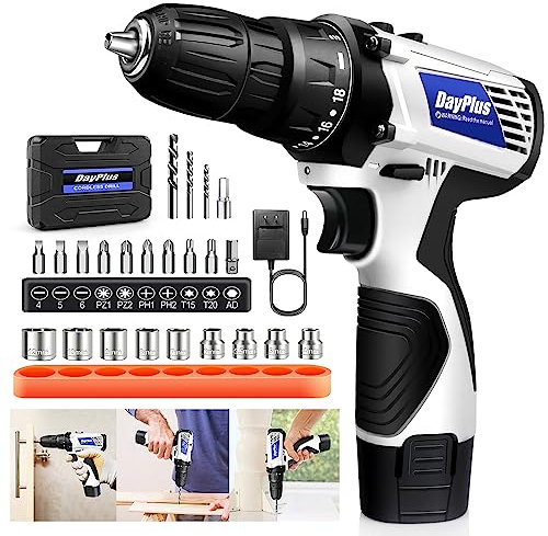 Cordless Drill and Screwdriver Set Power Drill Driver Set 16.8V Compact & Portable Drill Kit with 1x Li-Ion Battery and Quick Charge, Carry Case, 23 Piece Accessories