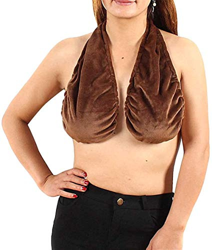 Sujetador de toalla, top de tubo de lactancia para mujer, sujetador de toalla para baño, tubo de cuello para colgar (café, L)