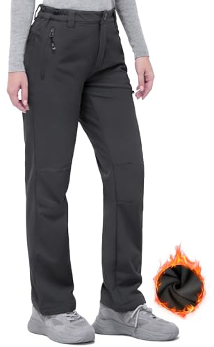 33,000ft Damen Outdoorhose wasserdichte Softshelljacke Wanderhose Skihose | Wasserdicht, Winddicht, Warm, Gefüttert, Stretch, Thermohose, Trekkinghose, Schneehose, 4 Taschen, Ski, Wandern, Camping
