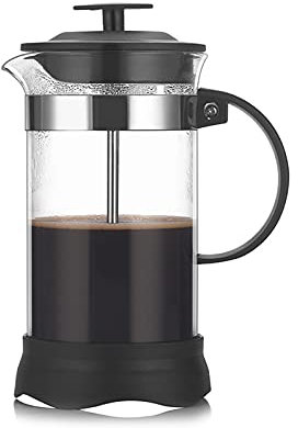 LTLWSH French Press Coffee Maker, Espresso And Small Tea Press for Filter Coffee, Loose Tea And Milk Froth, Heat Resistant Borosilicate Glass with Stainless Steel Filter,350ml