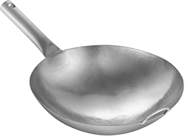 Wok Sarten Mango Ergonómico, Wok Sartenes Antiadherente y Antióxido, Fácil De Limpiar Wok Chino Apta para Cocina De Inducción y Gas Natural (B 36cm)