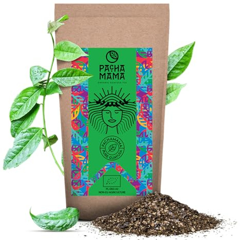 Pachamama Guayusa Tee Bio Pure Ohne Zusätze Natürliches Koffein Mild 100g | Mildere Alternative zu Mate Tee, Aus Ecuador Luftgetrocknet, Mit L-Theanin für Langanhaltende Energie Ohne Crash