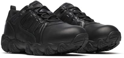 Thorogood Crosstrex Waterproof Athletic Work Shoes for Men - Lightweight Polishable Leather and Mesh with Comfort Insole and Slip-Resistant Outsole; ASTM Rated, Black - 9 D