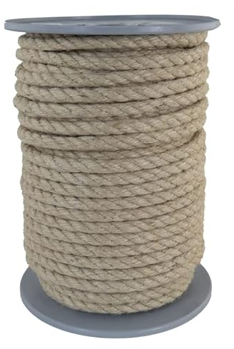 Seil aus Jute - Juteseil - 3 litzig - Ø 10mm - aus 100% Jute, unbehandelt 50 Meter