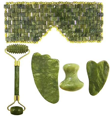 Rouleau de massage en jade naturel pour le visage - Type 4