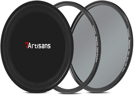 7artisans Filtro Nano Magnético Filtro UV Filtro de Reducción de Luz ND/Filtro de Polarización CPL/Filtro de Degradado GND/Filtro de Fotografía de Retrato Black Mist 1/4 Adecuado para Lentes(82mm ND8)