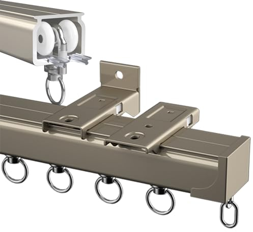 whalebee Decke Vorhangschiene Aluminium Gardinenschiene 1-läufige 6m 5m 4m 3m 2m 1m Gardinen Für Schienen, Einfacher Einbau, Wand Schiene Schienen Leise Für Vorhang Für Fenster, Trennwände, Bäder