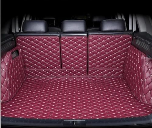 DZSYINGCHUSM Kofferraummatte Für Jeep Für Compass 2007 2008 2009 2010 2011 2012 2013 2014 2015 2016 2017 2018 2019 Cargo-Liner Zubehör Innen Boot Antirutschmatte(Color:Wine red 3D)