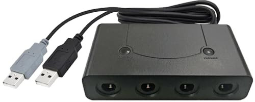 LARUISEE USB Controllers Adapter Gamepad Connectors Converter For Switches PC And More Wide Platforms Compatibility For Game Cube To Consoles For Switches//PC