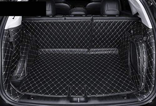 DZSJHGFDD Auto Kofferraummatte Spezielle Kofferraummatten Für Jeep Für Compass 2017–2021 Langlebige wasserdichte Cargo-Liner-Matte Kofferraumteppiche Anti Rutsch Matte Gummi(Schwarzbeige)