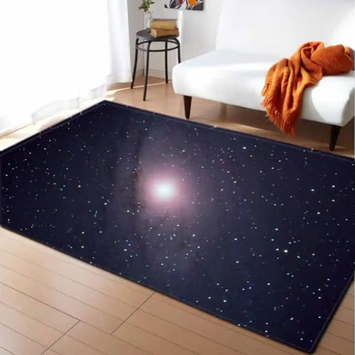 Sternenhimmel Planet Weltraum Galaxie Landschaft Teppich Kinderteppich Wohnzimmerteppich Schlafzimmerteppich 3D-Gedruckter Superweicher Flanelltep 180 X 280 Cm - Leicht Zu Reinigendes, Weiches -7G2N5L