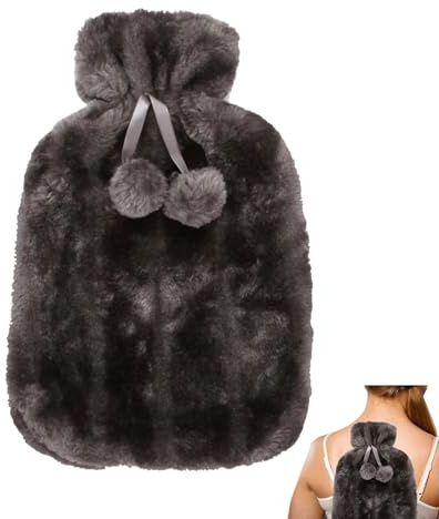 Copertura per bottiglia d'acqua – Copertura in finta peluche per 2 litri (2000 ml) – Panno per borsa 'acqua calda aiuta ad alleviare dolori muscolari crampi mestruali 6-8 ore per mantenersi al