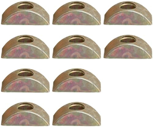 10 dadi a mezza luna, mini dadi di collegamento per mobili, rondelle distanziali a mezza luna, per armadio, telaio del letto, sedia (ferro M8)