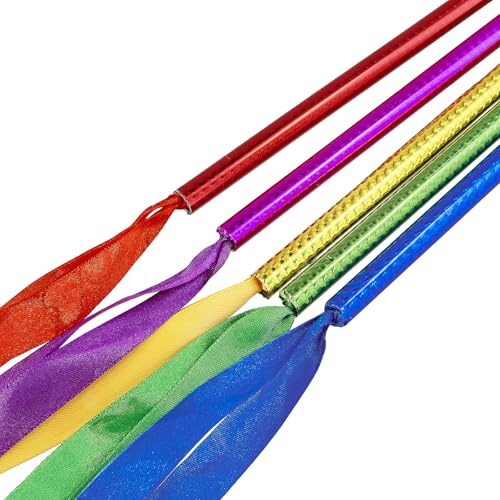 UNGFEI 15 PCS 1 m Gymnastics Ribbon, Colorful Gymnastics Ribbons, Polyamide Gymnastics Ribbon for Gym, Training, Circus, Dance, Baton Twirling