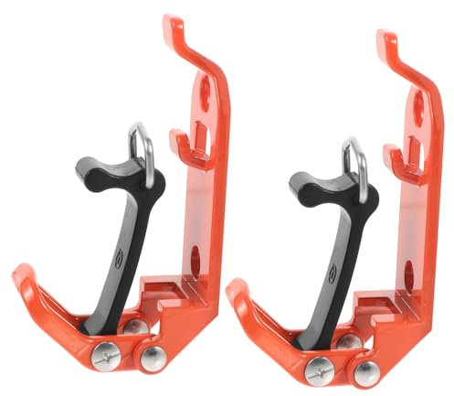 KITANDOVE 2pcs Clamps for Wall Mounting Tools Heavy-duty Metal Holders for Secure Tool Storage Easy Installation for Rakes Hoses and Equipment