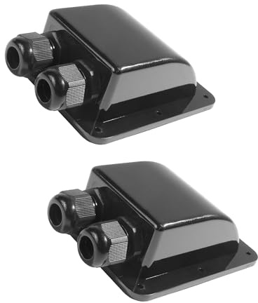 Flaconi Pressacavo per Tetto Camper,IP68 Impermeabile Ingresso Doppio Cavo Impermeabile,Scatola di Giunzione Impermeabile per Pannello Solare,Pressacavo sul Tetto,Adatto per Camper,Roulotte (Nero)