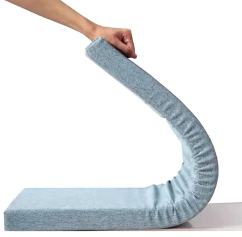 moismk Bankkissen Bankauflage 5 cm Dickes Gartenbankkissen Polsterauflage Waschbar Abnehmbarem Rutschfestes Sitzkissen für drinnen und draußen Terrasse(Light Blue,90x50cm x5cm Thick)