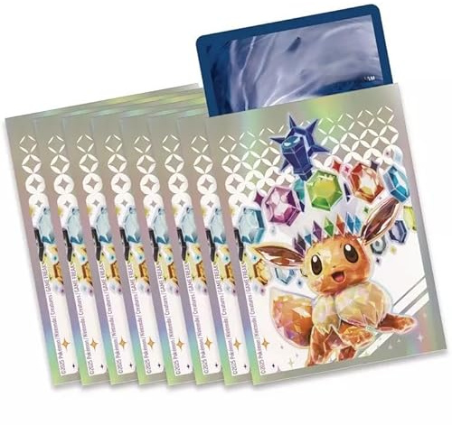 Pokemon Evoli - Prismatische Entwicklungen Elite Top Trainer Box Sleeves Hüllen Gloss für Karten, Kartenhüllen Packung mit 65 Stück, für Sammelkarten Spiele mit BB-Toy-Trades Versandschutz