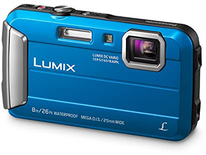 Panasonic LUMIX DMC-FT30EB-A Tough Waterproof Compact Digital Camera - Blue (Renewed)