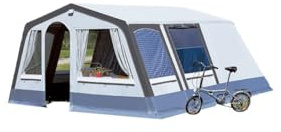 dwt Camping Zelt Villa II, Familienzelt in 2 Größen für 4 oder 6 Personen, geräumiges Steilwandzelt inkl. wasserdichter Bodenwanne, Größe:Gr. 4