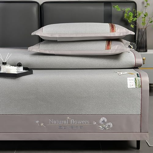 Sommer Schlafmatte Bambus, Faltbare kühle Bambus-Schlafmatte, Bambusmatte Bett Faltbare, Rutschfest Atmungsaktiv, Für Einzel-doppelbett-schulfamilie, Verschiedene Spezifikationen(Color F,120cm)