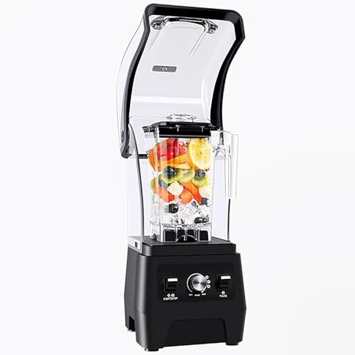 Blender Smoothie Maker 2L Food Blender with Sound Enclosure 30000RPM Commercial for Milkshakes, Cocktails & Fruit Juices, 10 Variable Speeds, 1800W