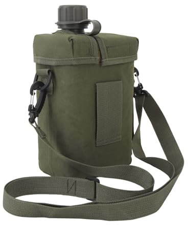 HERCHR Bottiglia d'acqua isolata, brocca da 2 litri pE brocca portatile pasta d'acqua esterna a prova di perdite bottiglia sportiva con tasca per le escursioni in bicicletta (Verde)