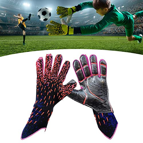 Fotbollsmålvakthandskar -Högkvalitativ Latex -slip Fotbollshandskar för Barn och Vuxna med Förbättrat Grepp och Finger (Storlek 8)