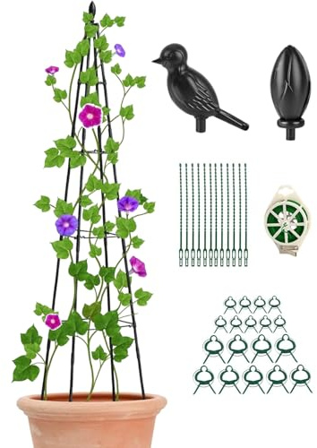 Estructura Metálica para Jardín, Estructura Metálica para Plantas Trepadoras en Exterior, Accesorios de Jardinería en Forma A con Altura Ajustable, Estructura Resistente de 160 cm para Plantas de