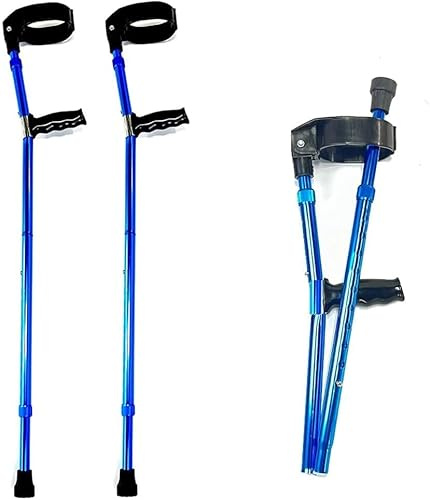 Muleta plegable para antebrazo con altura ajustable y puño ergonómico, bastón de apoyo ligero para asistencia de movilidad en personas mayores y discapacitadas