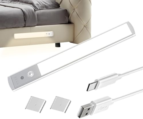 Oldmoom Éclairage Sous Plan pour Cuisine | Barre Lumineuse Sans Fil Avec Détecteur De Mouvement - Lampe Rechargeable Aimantée Pour Étagère Couloir Cuisine Mur Bureau Chambre Séjour Escalier